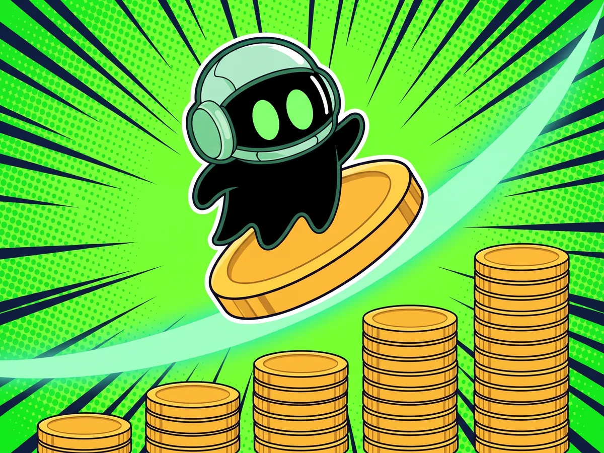 Illustration of a bonding curve, with the price rising as more coins are bought